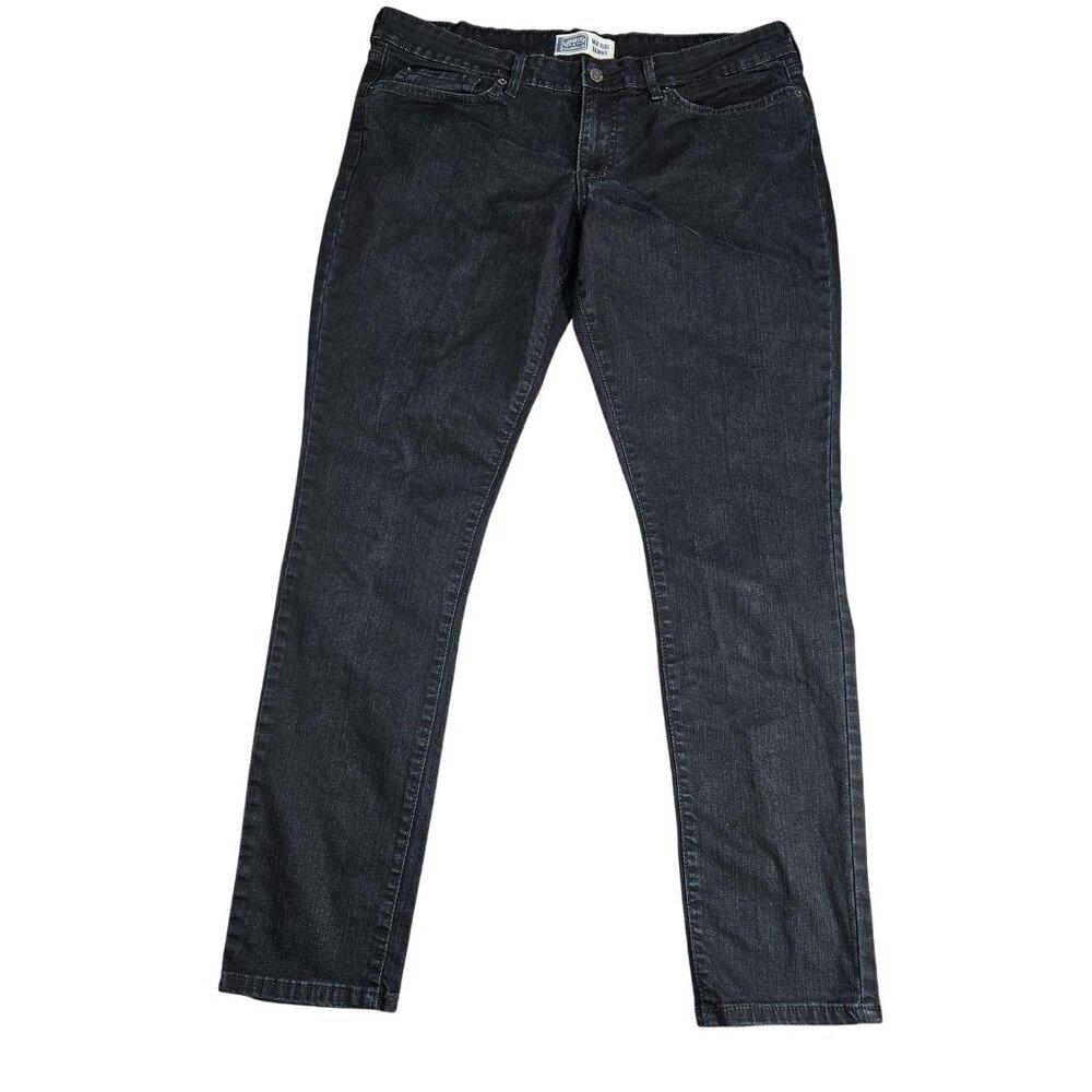 Signature By Levi Strauss Skinny Jeans Womens‎ 14 Black Mid Rise Stretch Denim